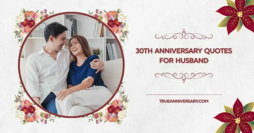 30th Wedding Anniversary Message to My Wife