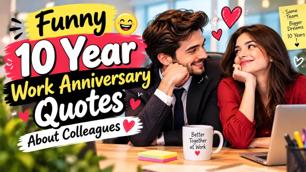 Funny 10 Year Work Anniversary Quotes About Colleagues