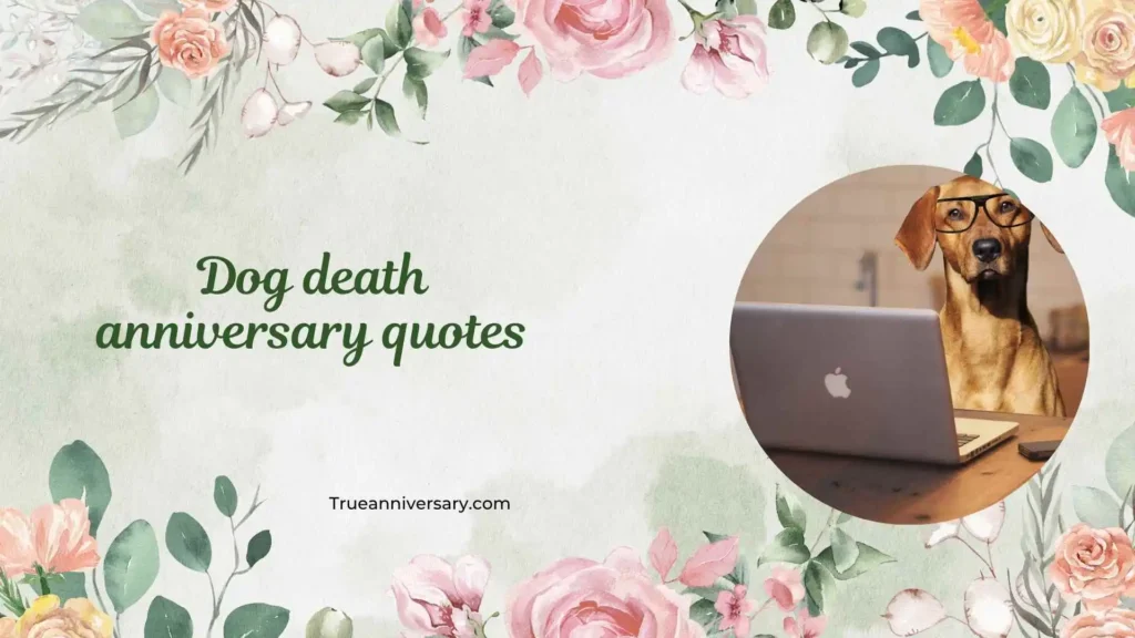 Heartfelt dog death anniversary quotes for remembrance