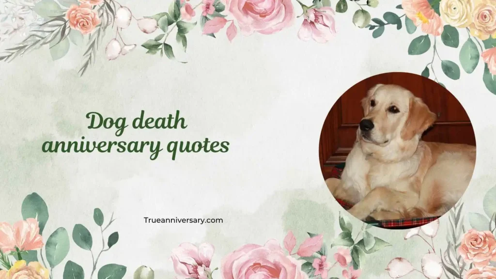 Loving dog remembrance quotes on death anniversary