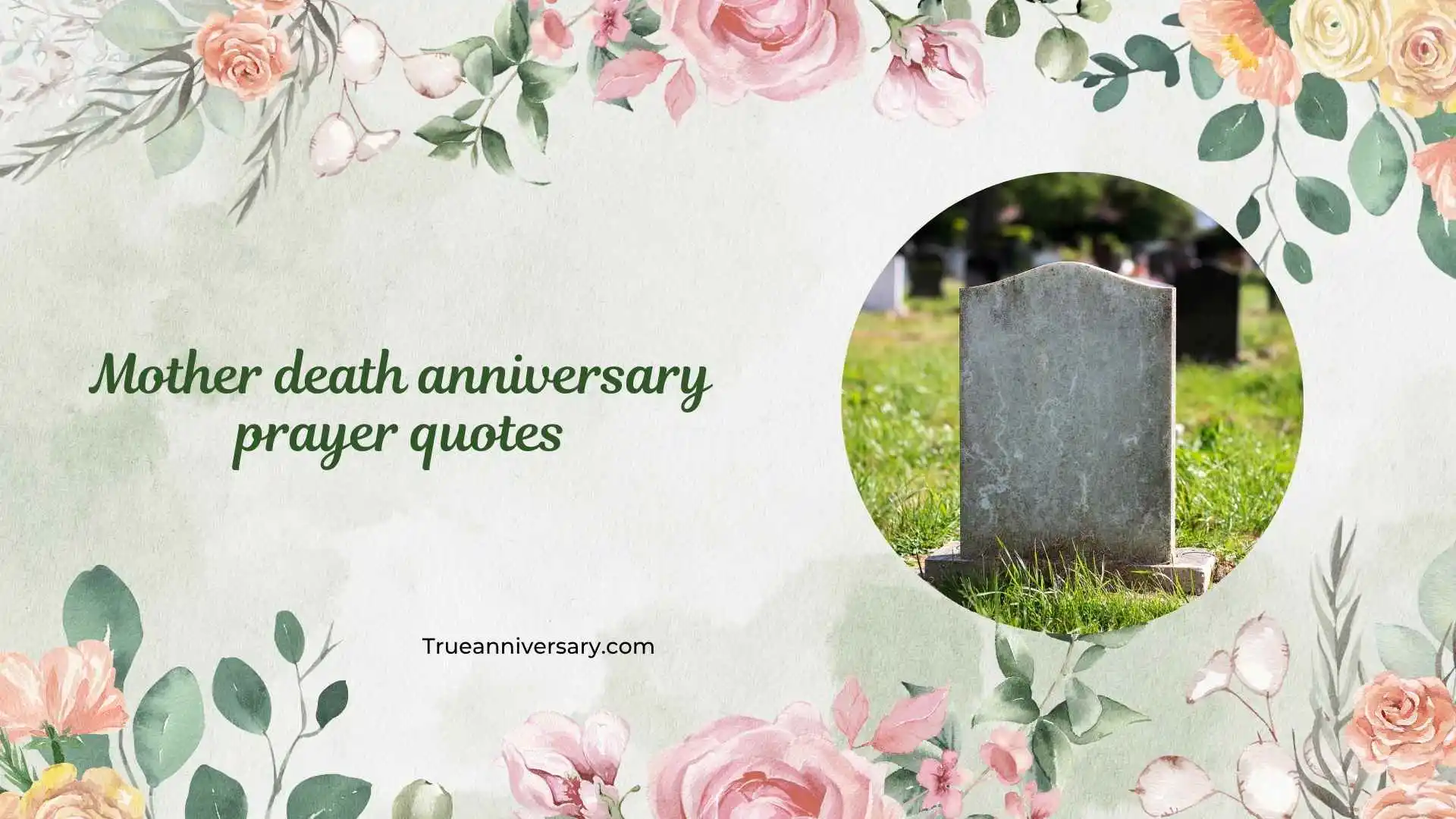 mother death anniversary prayer