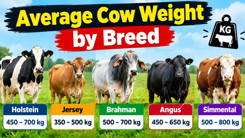Average Cow Weight by Breed