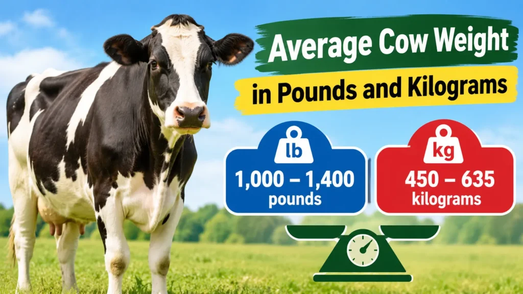 Average Cow Weight in Pounds and Kilograms
